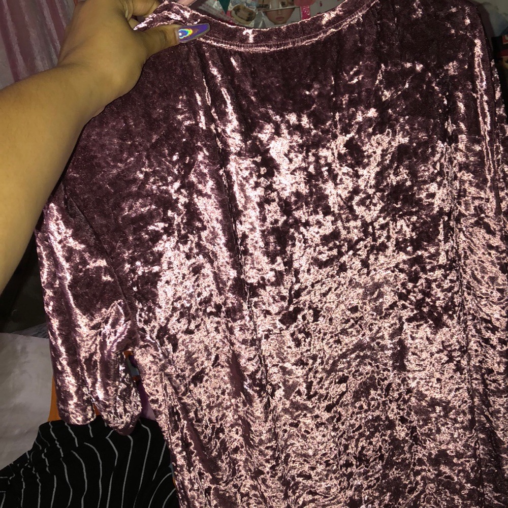 Velvet t shirt dress